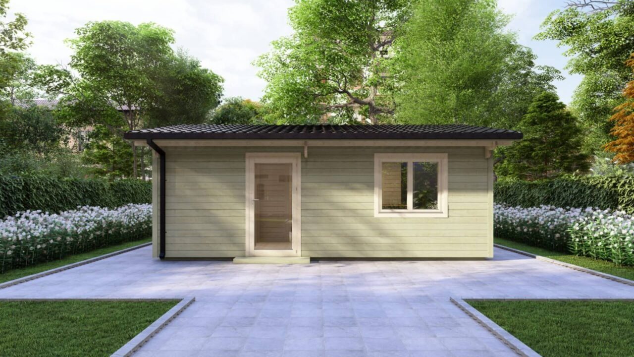 One Bedroom B2 Log Cabin 6.4m x 5.9m