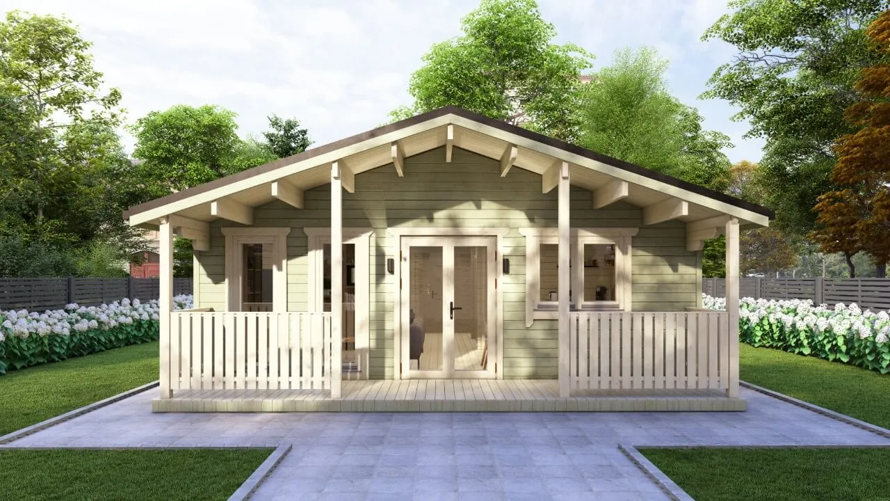 Three Bed A Log Cabin 7m x 12.5m